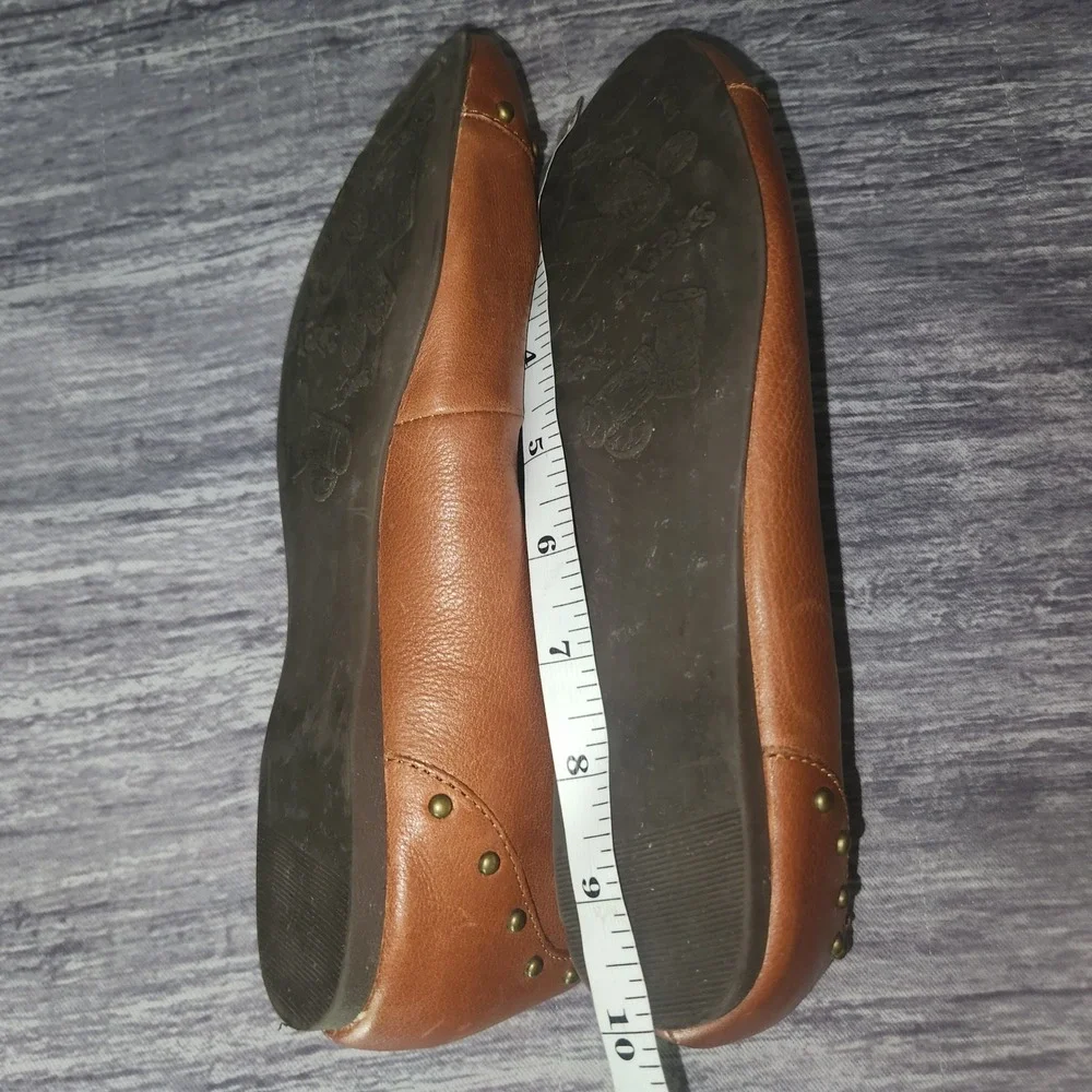 Korks Ease Leather‎ Flats Studded Pointed Toe Balletcore Anabel Shoes 6.5